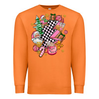 Carrot pink christmas lightning bolt Premium Sweatshirt - AdoDesignShop