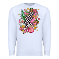 White pink christmas lightning bolt Premium Sweatshirt - AdoDesignShop