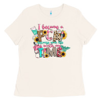Bone i became a cna because your life is worth my time Ladies Tee - CowGirlArtShop