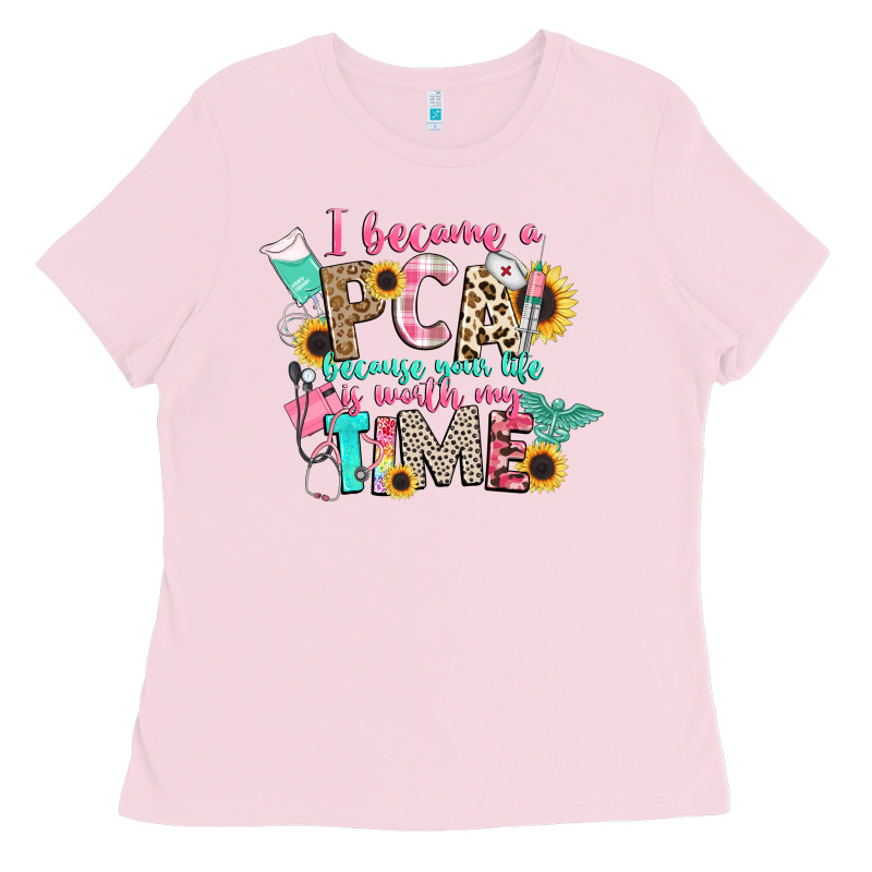 I Became A Cna Because Your Life Is Worth My Time Ladies Tee by CowGirlArtShop | Teevron