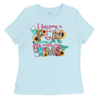 Baby Blue i became a cna because your life is worth my time Ladies Tee - CowGirlArtShop