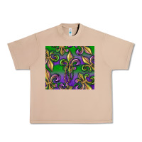 Burro Mardi Gras Fleur De Lis Urban Heavy Tee - RanaPortraitStore