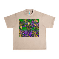 French Oak Mardi Gras Fleur De Lis Urban Heavy Tee - RanaPortraitStore
