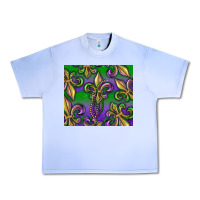 Grape Ice Mardi Gras Fleur De Lis Urban Heavy Tee - RanaPortraitStore