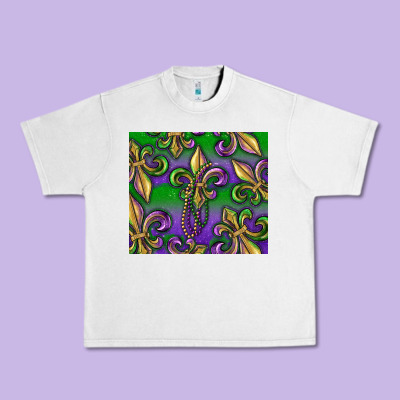 Mardi Gras Fleur De Lis Urban Heavy Tee Designed By Ranaportraitstore