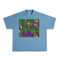 Pebble Blue Mardi Gras Fleur De Lis Urban Heavy Tee - RanaPortraitStore
