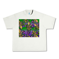 Pistachio Mardi Gras Fleur De Lis Urban Heavy Tee - RanaPortraitStore