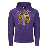 Cloud Purple Mardi Gras chest sunflowers skeleton Vintage Hoodie - FaDigitalArtStudio