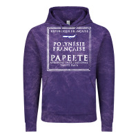 Cloud Purple papeete tahiti passport stamp vacation travel t shirt Vintage Hoodie - maiPhamDesign