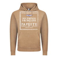Vintage Coffee papeete tahiti passport stamp vacation travel t shirt Vintage Hoodie - maiPhamDesign