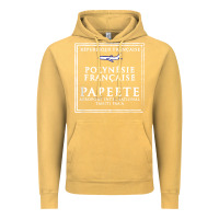 Vintage Mustard papeete tahiti passport stamp vacation travel t shirt Vintage Hoodie - maiPhamDesign