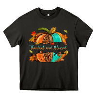 Asphalt pumpkin thankful and blessed Heavy Core Tee - NancyCooperArtShop