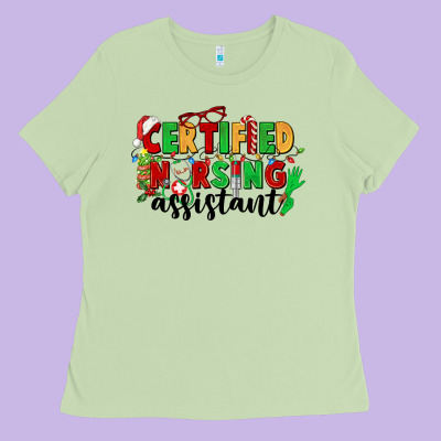 Certified Nursing Assistant Ladies Tee Designed By Cowgirlartshop