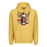Antique Gold christmas football Premium Hoodie - SublimationCraftShop