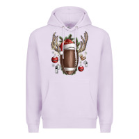 Lilac christmas football Premium Hoodie - SublimationCraftShop