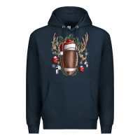Navy christmas football Premium Hoodie - SublimationCraftShop