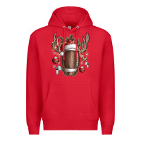 Red christmas football Premium Hoodie - SublimationCraftShop