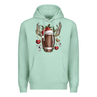Seafoam christmas football Premium Hoodie - SublimationCraftShop