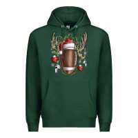 Sports Green christmas football Premium Hoodie - SublimationCraftShop