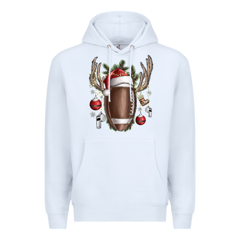 Christmas Football Premium Hoodie by SublimationCraftShop | Teevron