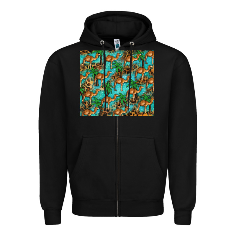 Camel Leopard Zipper Hoodie by BarkalooDesign | Teevron