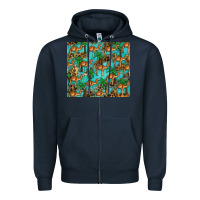 Navy camel leopard Zipper Hoodie - BarkalooDesign