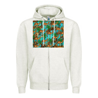 Oatmeal Heather camel leopard Zipper Hoodie - BarkalooDesign