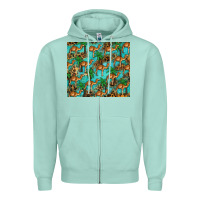 Seafoam camel leopard Zipper Hoodie - BarkalooDesign