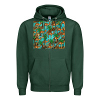 Sports Green camel leopard Zipper Hoodie - BarkalooDesign