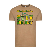 Vintage Coffee All you need is coffee and lucky St. Patrick's Vintage Tee - HowdyJamesFarm