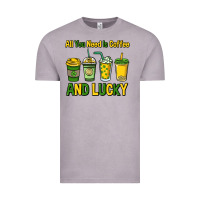 Vintage Zinc All you need is coffee and lucky St. Patrick's Vintage Tee - HowdyJamesFarm