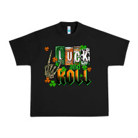 Black St. Patrick's Luck and roll Urban Heavy Tee - OliviaCreatesArt