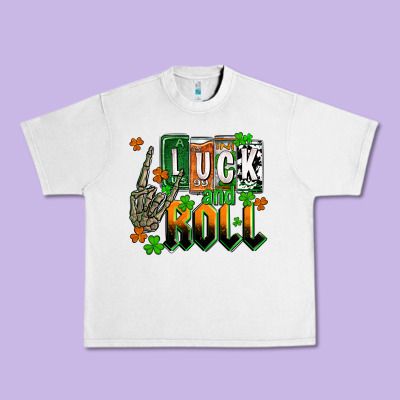 St. Patrick's Luck And Roll Urban Heavy Tee Designed By Oliviacreatesart