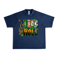 Navy St. Patrick's Luck and roll Urban Heavy Tee - OliviaCreatesArt