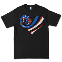 Black american flag heart Premium Tee - Jasminsmagicworld