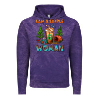 Cloud Purple I Am A Simple Woman Camping Frappe Vintage Hoodie - FaDigitalArtStudio