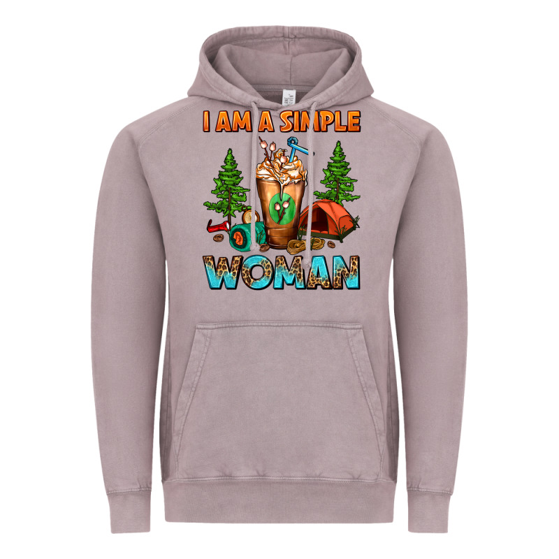 I Am A Simple Woman Camping Frappe Vintage Hoodie by FaDigitalArtStudio | Teevron