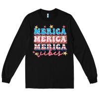 Black Merica vibes Long Sleeve Tee - FaDigitalArtStudio