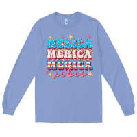 Colony Blue Merica vibes Long Sleeve Tee - FaDigitalArtStudio