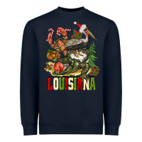 Navy Christmas Louisiana Heavyweight Sweatshirt - BarkalooDesign