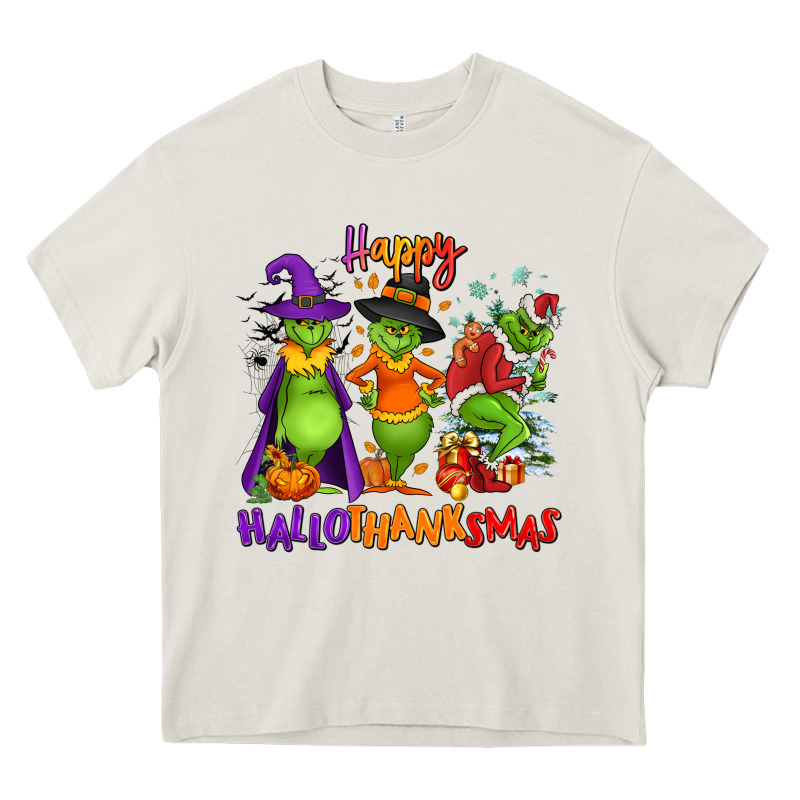 Happy Hallothanksmas Heavy Core Tee by NancyCooperArtShop | Teevron
