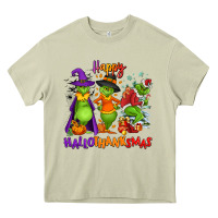 Mossy Happy Hallothanksmas Heavy Core Tee - NancyCooperArtShop