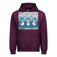 Mauve Wine snowman winter Urban Hoodie - JahusDesignShop