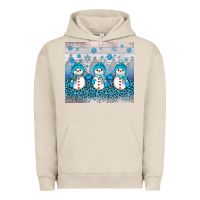 Pigment French Oak snowman winter Urban Hoodie - JahusDesignShop