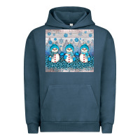 Pigment Midnight Navy snowman winter Urban Hoodie - JahusDesignShop