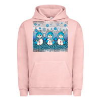 Pigment Salmon snowman winter Urban Hoodie - JahusDesignShop