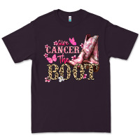 Plum Give Cancer the boot Cancer Awareness Premium Tee - HowdyJamesFarm