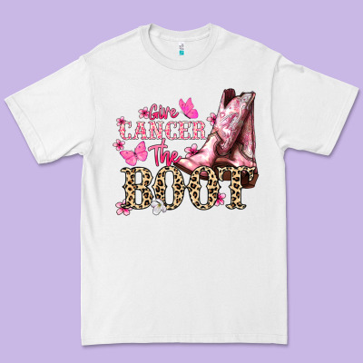 Give Cancer The Boot Cancer Awareness Premium Tee Designed By Howdyjamesfarm