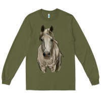 Army Green horse Long Sleeve Tee - RanaPortraitStore
