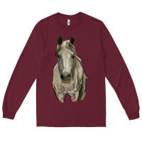 Burgundy horse Long Sleeve Tee - RanaPortraitStore
